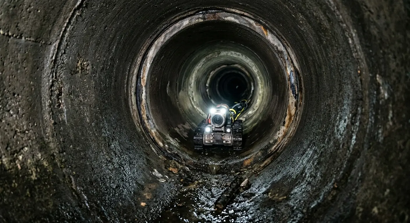 Robotic sewer camera inspecting pipe interior for Sewer Line Repair in Shorewood